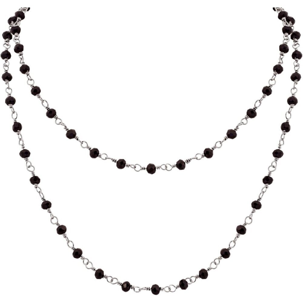 Black Beaded Choker Necklace Gothic Jewelry Layered for Women Gift